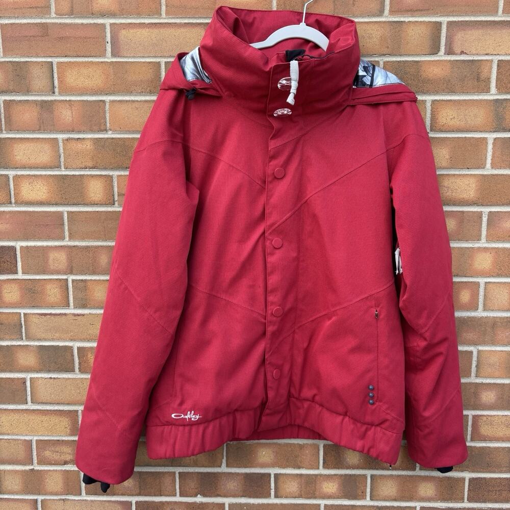 Oakley Gretchen Bleiler Ski Snow Board Jacket Crimson Magnet Button Size Medium